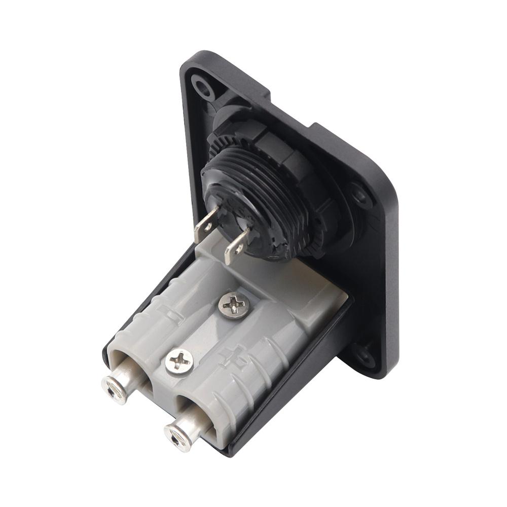 50 Amp Plug Socket  With Voltage Meter Flush Mount Recessed Plate