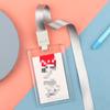 Fashion Acrylic Transparent Bus Cards Sleeve Employee Work Card Holder with Lanyard Work Card Cover Women Men Credit Card Holder