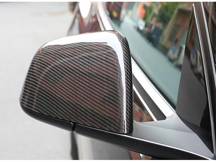 Suitable for Tesla Model Y: Carbon Fiber Rearview Mirror Cover Replacement
