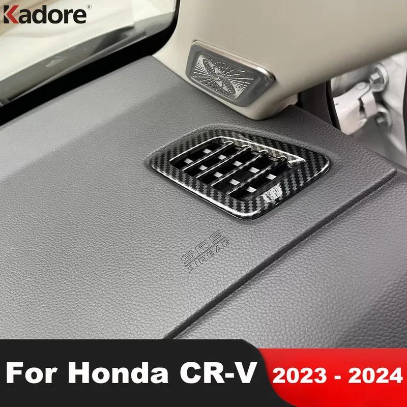 Car Front Upper Air Condition Vent Outlet Cover Trim For Honda CRV CR-V  2024 Carbon Fiber Interior Mouldings Accessories