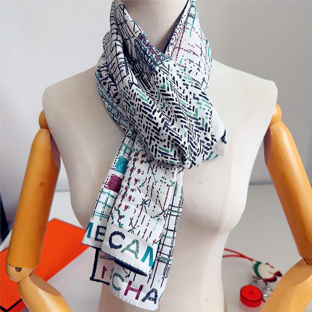 Herringbone Velvet Scarf: Winter, Versatile, Thickened, Hand-Rolled Edges, Small & Long