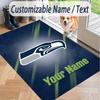 Custom Text Printed Rug Seattle Seahawks Non Slip Floor Carpet For Home Room Decor