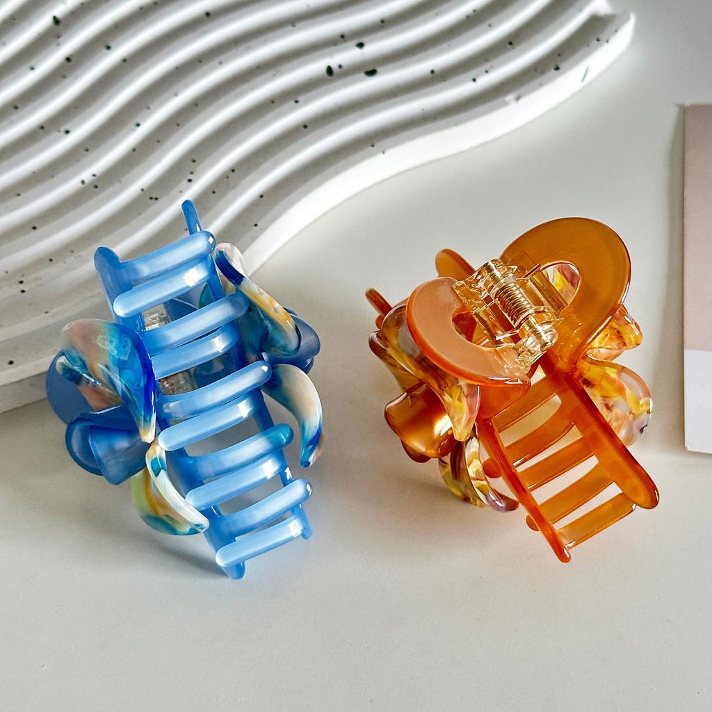 Premium Acetate Flower Hair Accessories For Trendy Half-up Styles In Multiple Vibrant Shades