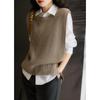 Women's Slim Fashion Round Neck Buttoned Knitted Vest - Anti-Pilling, Solid Color (Spring/Autumn 2022)
