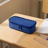 Portable School Supplies Bag Multi-compartment Pencil Case, Large Capacity Durable Stationery Organizer, Polyester Compact Wear-resistant Pouch