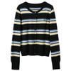 Sancai 2026 Winter Striped Knit Cardigan