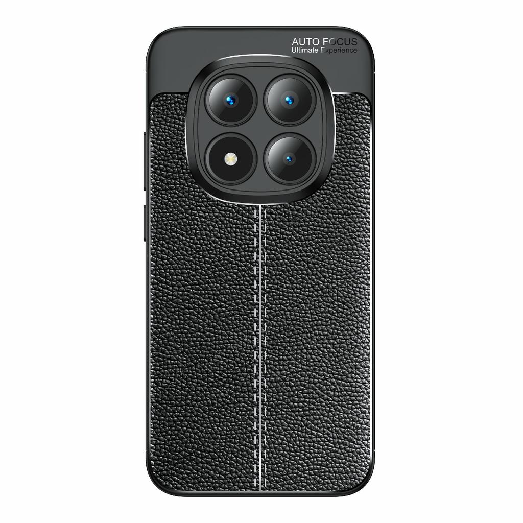 For Xiaomi Poco M8 Pro 5G/Redmi Note 15 Pro+ 5G (Global) Case Litchi Texture TPU Flexible Phone Cover, Black