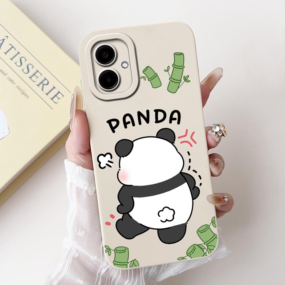 For Samsung Galaxy A06 Case SM-A065F Cute Panda Cartoon Cover Shockproof Phone Case For Samsung A06 A 06 GalaxyA06 4G Soft Shell