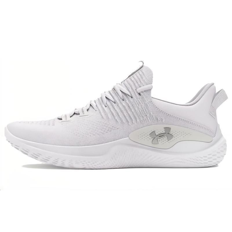 Under Armour UA Dynamic Cushioning, Wear Resistant Low top Training Shoes Men s White Sneakers 3027177-100 41