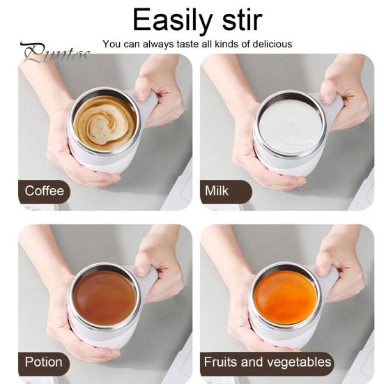 Self Stirring Coffee Mug USB Rechargeable Electric Blender Cup Automatic Mixing Cup for Home Office Travel Hot Cold Drinks