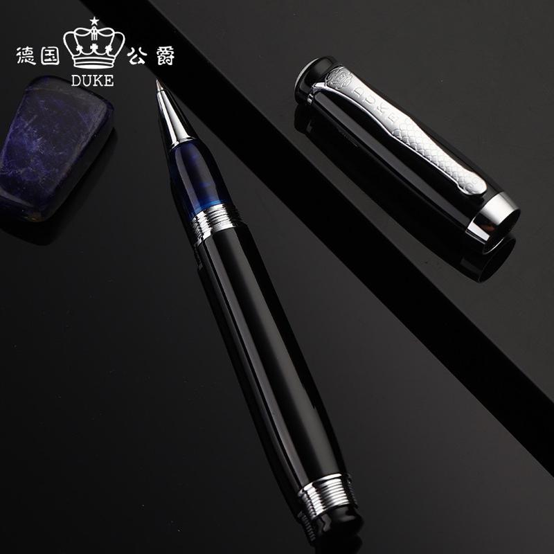 

Duke Tutor Great Rollerball Pen Black Barrel And White Pearl on Top Ideal For Business Office & Home Writing Pen or W/Gift Box