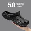 Übergröße Herren Sommer Geschlossene Slip-On Schuhe, Leichte Zwei-Wege-Tragbare Outdoor Strand Slide Sandalen