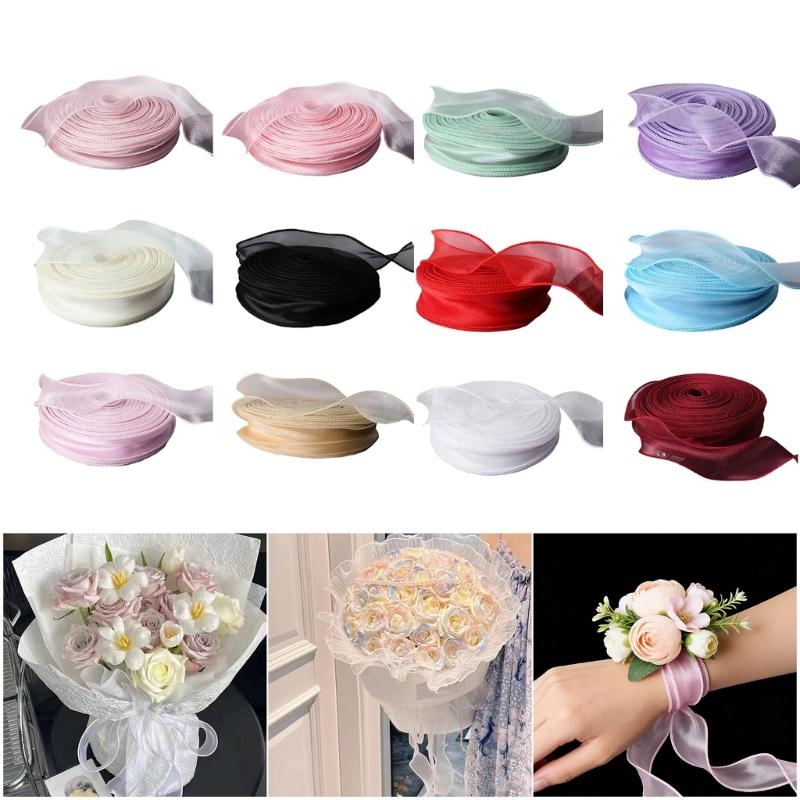 Soft Ruffled Tulle Ribbon In Assorted Color For Baking Flower And Craft