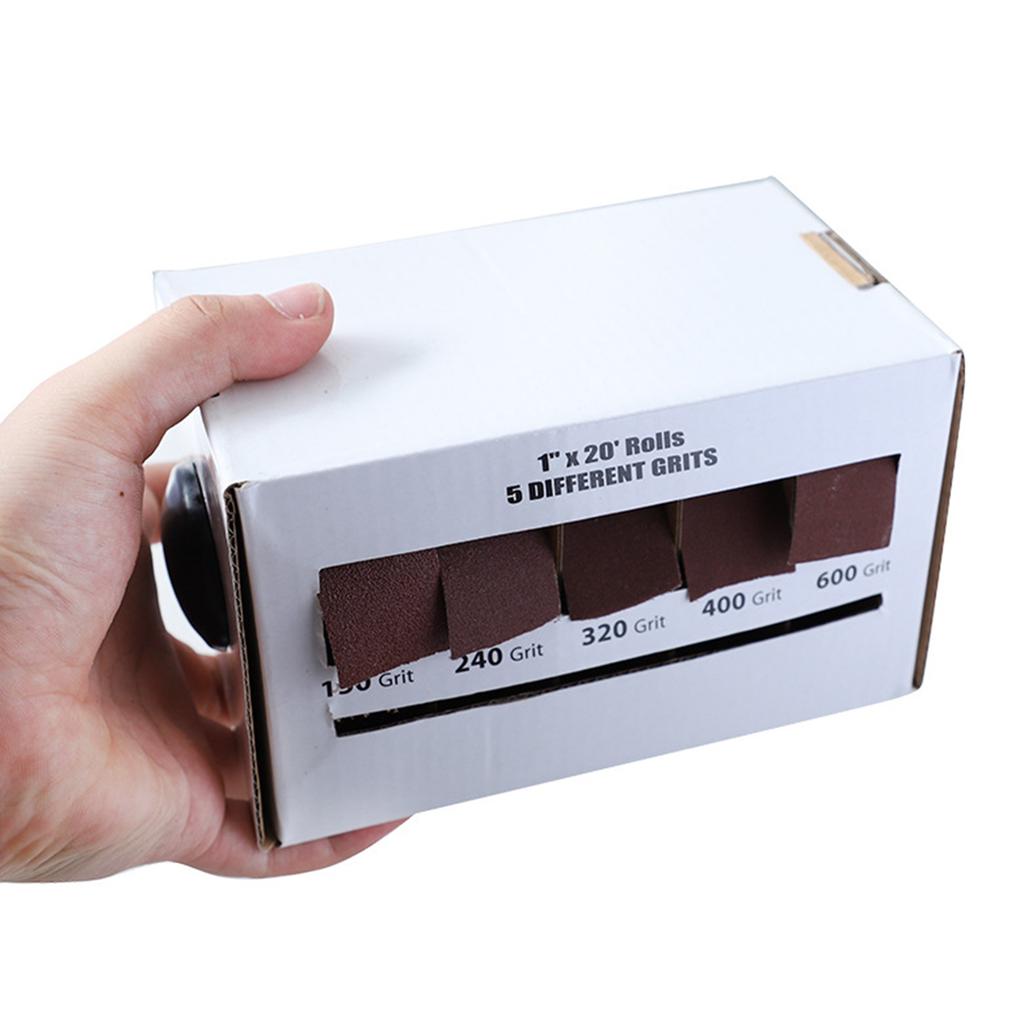 Multiple Grains Sandpaper Cloth Roll Set 150 To 600 Grits Aluminum Oxide 2.5cmx6m Suitable for Wood & Metal Finishing