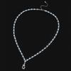 Jewelry Copper Gold Plated Simulation Color Treasure Round Versatile Chain Universal Chain Female 45 + 5Cm