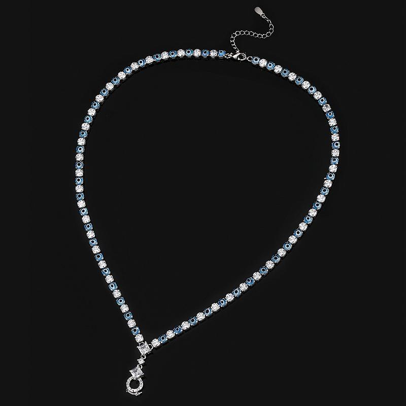 Jewelry Copper Gold Plated Simulation Color Treasure Round Versatile Chain Universal Chain Female 45 + 5Cm