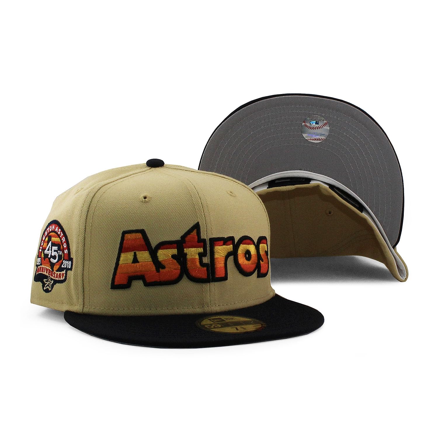 

[New Era] Кепка 59FIFTY Houston Astros MLB 45-ЛЕТИЕ СЕРАЯ ПОДОШВА ПРИТАЛЕННАЯ КЕПКА ВЕГАССКОЕ ЗОЛОТО HOUSTON ASTROS 5950 Цвет шляпы Подол Высшая лига Размер 8