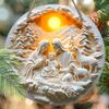 Holy night Nativity scene pendant, decoration of home walls or doors, 2d flat wooden, Christmas decoration, gifts for friends and family
