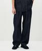 ERRORS EXCEPTED Ldp128Db Pleated Linen Denim Pants (One Wash)