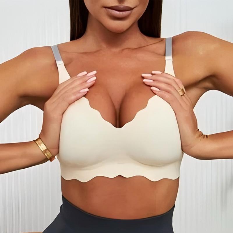Seamless Ladies Underwear Wavy No Steel Ring Small Chest Gathered Adjustable Small Comfortable Thin Top Bra