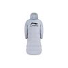 Li Ning Football Series Thickened Long Hooded Down Jacket Men Outerwear Snow-Gray AYMN075-2