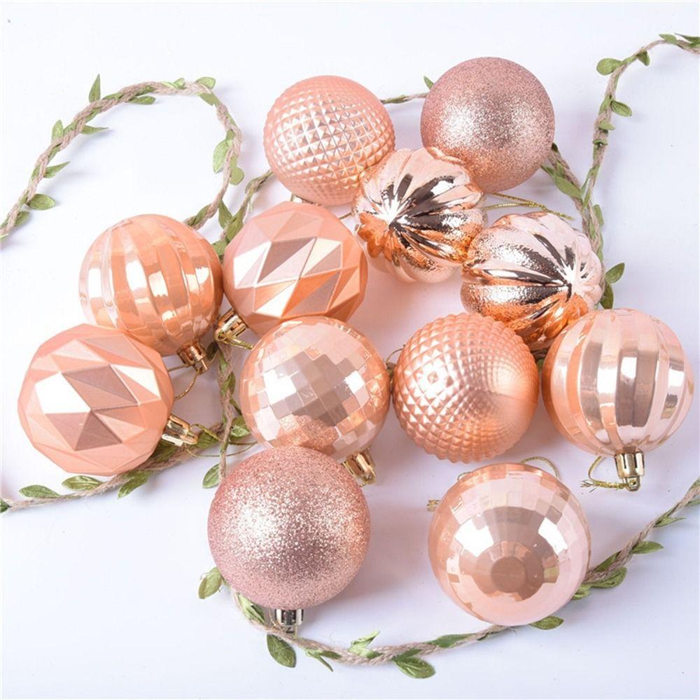 12Pcs Colored Christmas Tree Hangings Pendant 6cm Merry Xmas Tree Decor  New Year