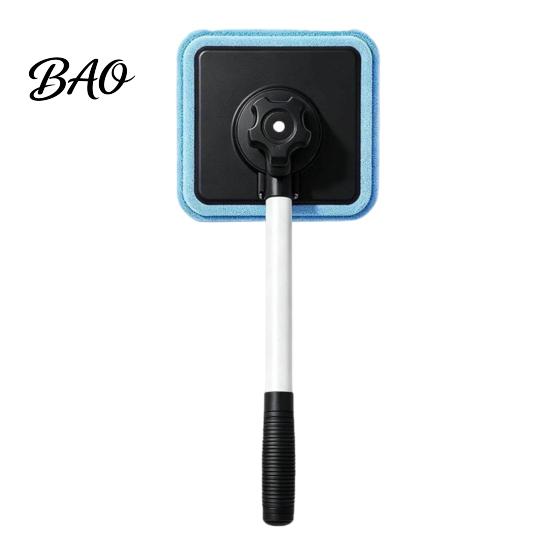 Car Windshield Cleaning Tool Magnetic Kit, Double-Sided Glass Cleaner with Microfiber Cloth Pads Long Telescopic Handle, Reusable for Auto Window