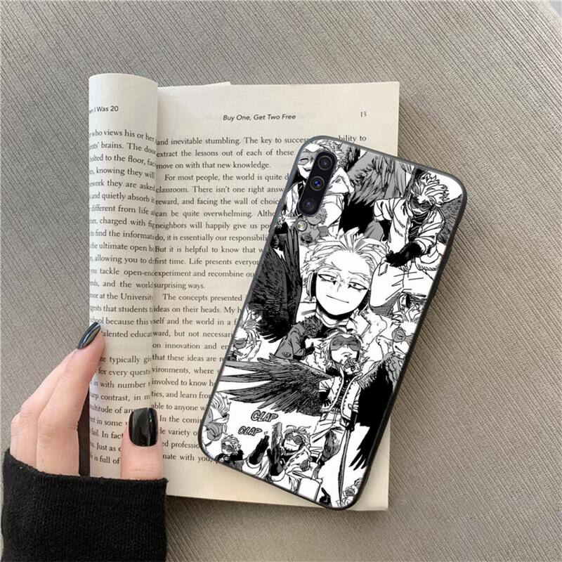 Pouzdro na telefon Anime MHA Hawks BNHA pro Samsung Galaxy A51 A71 A52 A12 A50 A32 A21S A70 A31 A21 A11 A12 M31 A02