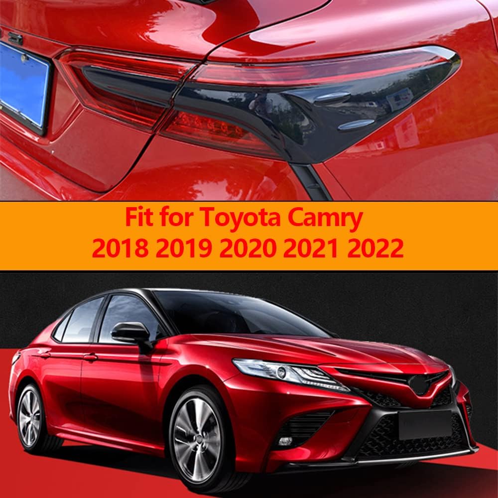 Tail Light Lamp Cover Guard Trim 4Pcs Tail Light Frame Bezels Decoration Compatible with Toyota Camry 2024 2023 2022 2021 2020 2019 2018 Accessories