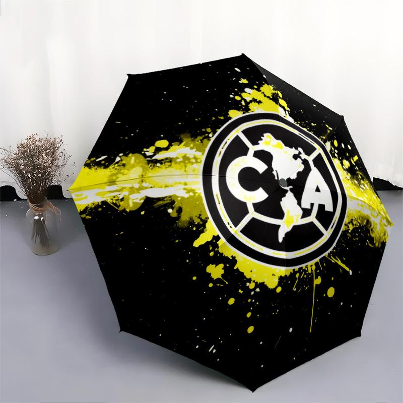 Club América pattern, automatic folding umbrella, portable and foldable design, 8 ribs, a Christmas or birthday gift.