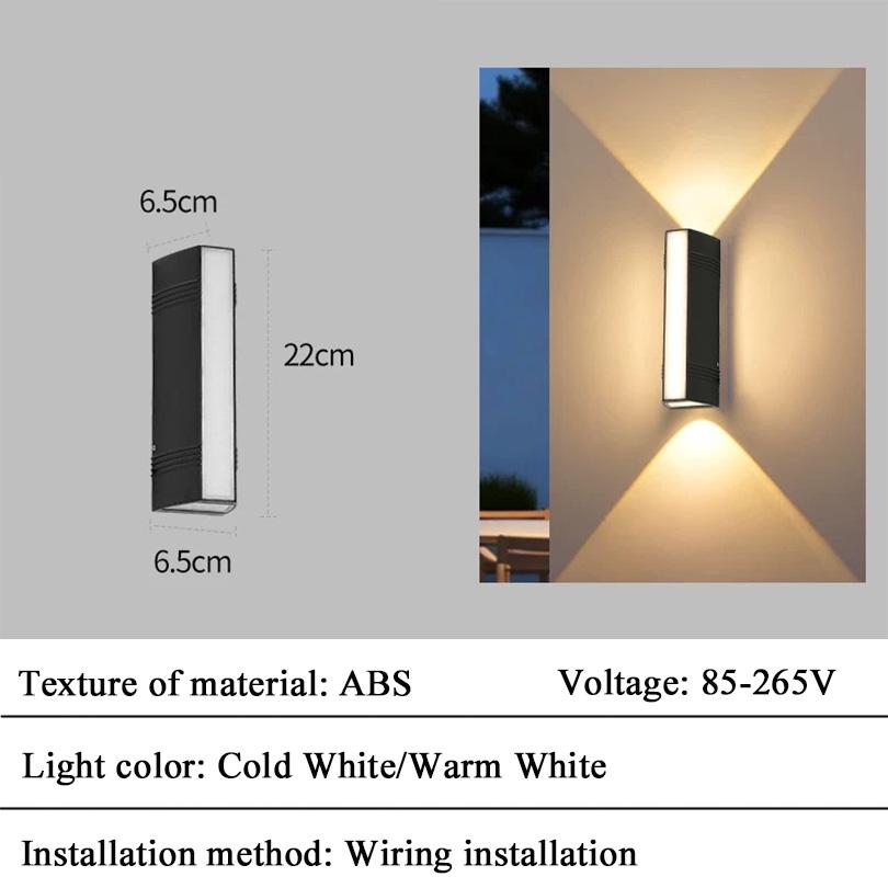 

Led Outdoor Wall Light Waterproof IP66 3000K 4000K Outdoor indoor LED Wall Light Porch Lights Balcony Garden Lights Warm White