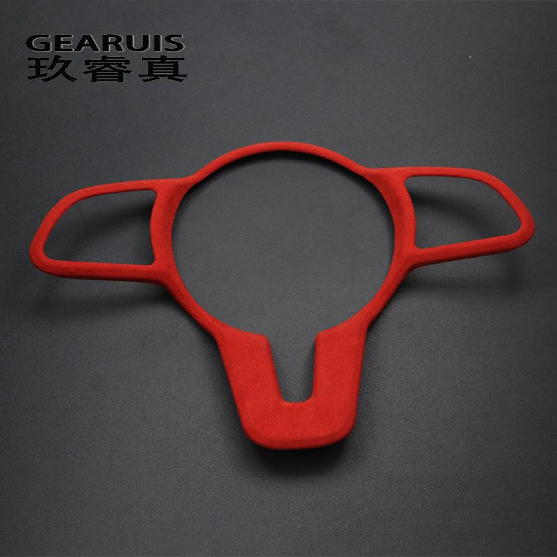 

Замшевая автомобильная упаковка, кнопки на руле из АБС-пластика, наклейки, отделка для Mercedes Benz ACE Class GLB GLC GLE W205 W167 W177 красный