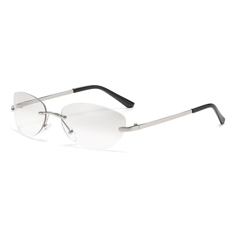 

Y2K frame metal oval mercury concave shape retro American millennial hottie sunglasses women s trend
