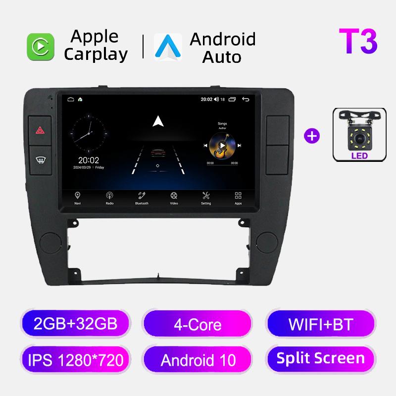 Car Radio For VW Volkswagen Passat B5 2000 - 2005 Carplay Android Auto Stereo Multimedia Player GPS Navigation Autoradio No 2din