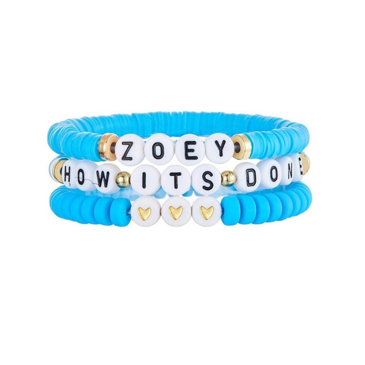

JYL TS Bracelet Healing Design Feng Shui Health & Blessing Blue three piece suit світло-коричневого кольору