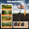 71CC Post Hole Digger with 3 Drill Bits - 2.3KW Ice Auger 2-Stroke Garden Auger for Planting/Bulb Bedding