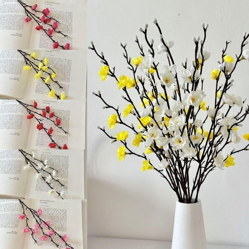 1pcs 54CM Wintersweet Faux Flower DIY Fake Plastic Flower Artificial Plum Blossom Home Decor