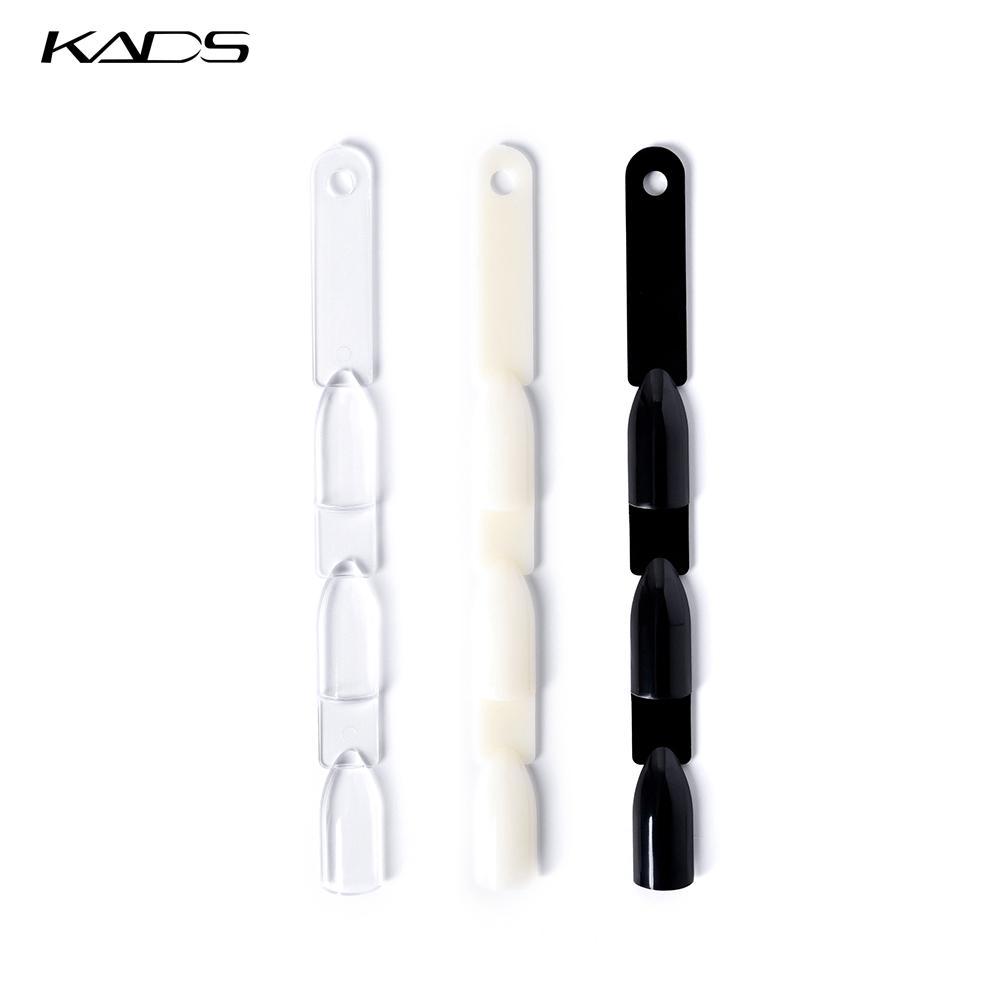 KADS 150 Tips Fan-shaped Color Chart Nail Art Display Black False Acrylic Fake Tips For Gel Polish