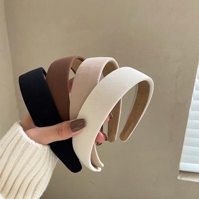 1 Stück Elegantes Haare-Andrücken Waschhaar-Bindeband für Frauen, Neues Sommerdesign, Breitrandige Schwarze Haarspange Stirnband Kopfschmuck.