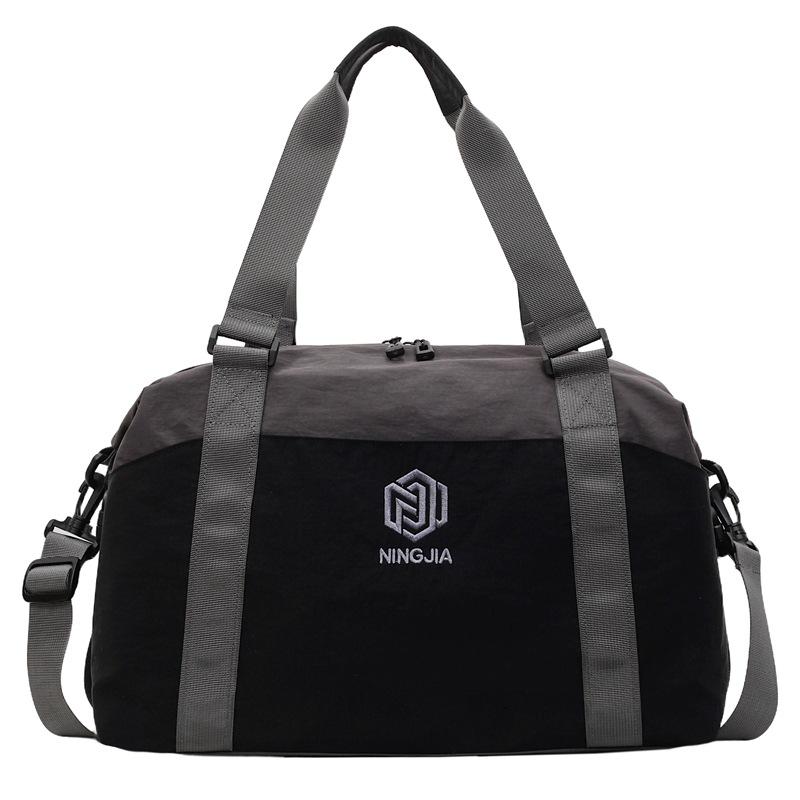 Reisetasche mit großem Fassungsvermögen, mehrfarbige Nähte, Fitnesstasche, Trocken- und Nassfach, Trainingstasche, Gepäcktasche