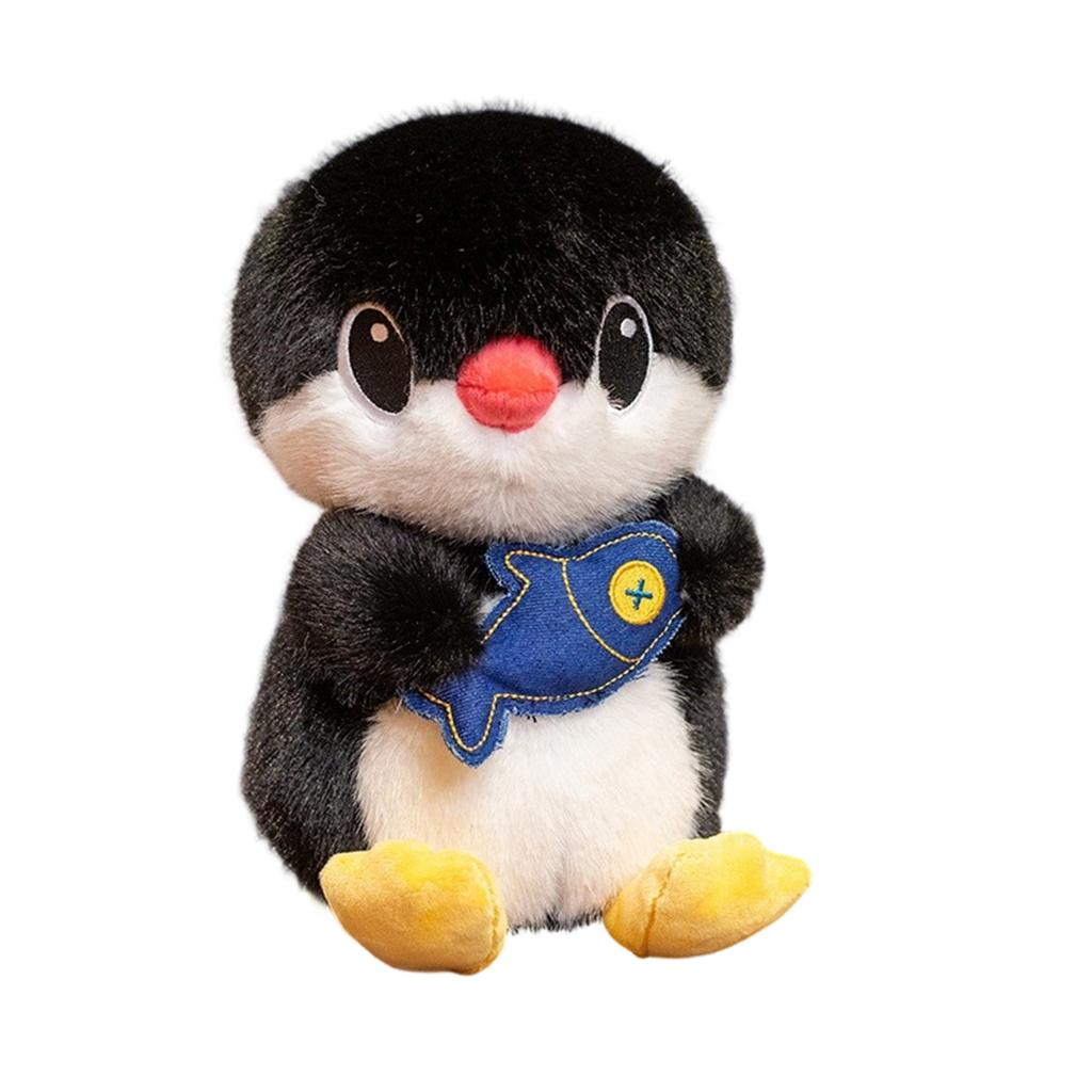 Plush Penguin Stuffed Animal Soft Plush Toy with Fish Accessory Cute Sitting Design Suitable for Kids and Collectors