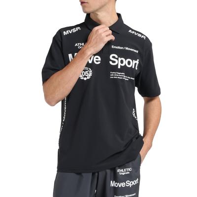 SUNSCREEN Mini Pique Authentic Logo Polo Shirt ST5SHS00M_BK00_L