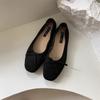 Fashion SUOJIALUN Spring New Women Flat Sheos Fashion Round Toe Shallow Slip On Ladies Ballerinas Shoes Soft Sole Outdoor Ballet Shoes
