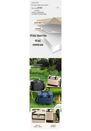 Foldable Large Capacity Insulated Bag - Handheld Cold Storage for Camping & Picnics