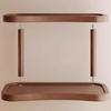 2 Tier Makeup Organizer for Vanity Bamboo Wooden Cup Holder for Coffee Bar Mug Display Rack for Counter Kitchen Storage Shelf