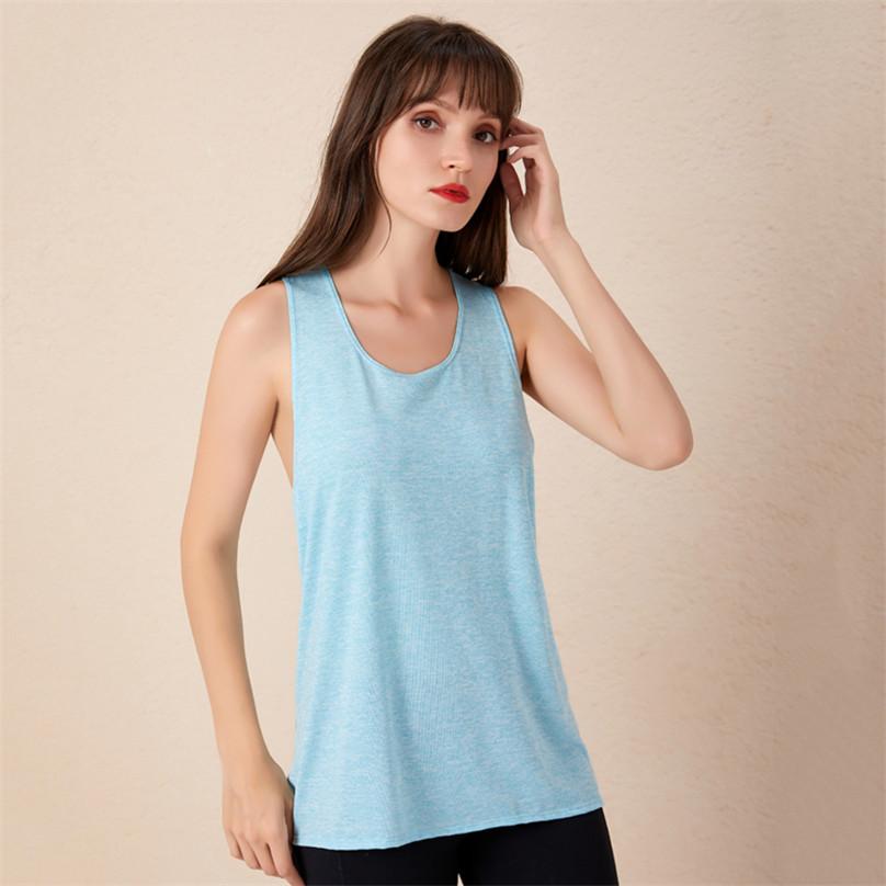 Damen Mode Sexy Einfarbig Atmungsaktiv Ärmellos Schulterfrei Weste Hemd Sportlich Lässig Bluse