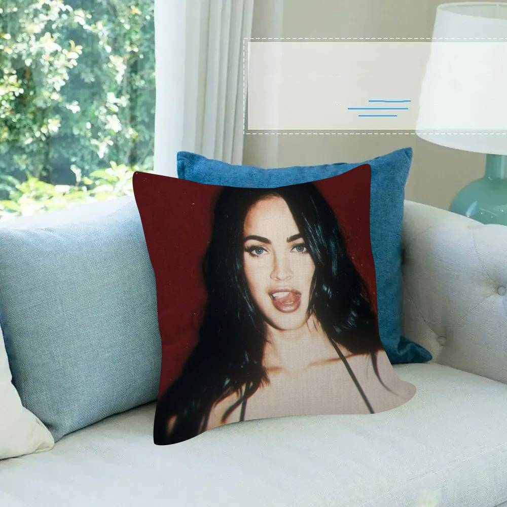 M-Megan F-Fox Actor Classic Personalized Pillow Cover Kids Bedroom Wild Party Decor Pillowcase Kid Birthday Shower Gift
