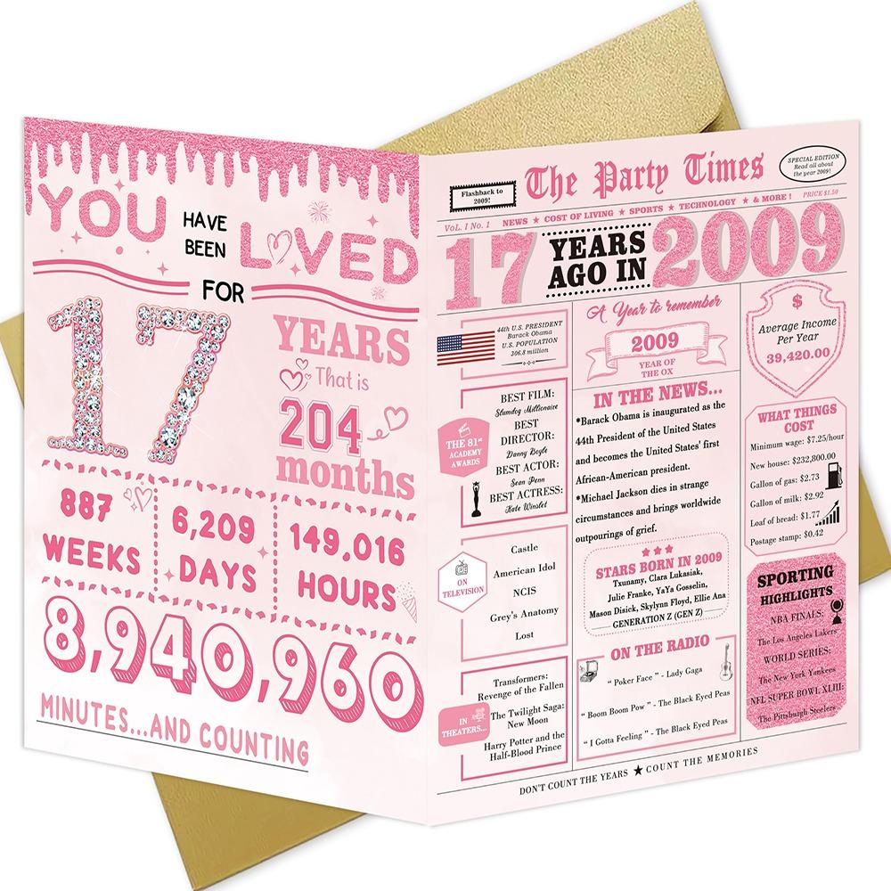 

Newspaper Design 16th Birthday Card Sweet Happy Birthday Birthday Decorations Pink Photo Props Birthday Greeting Card
