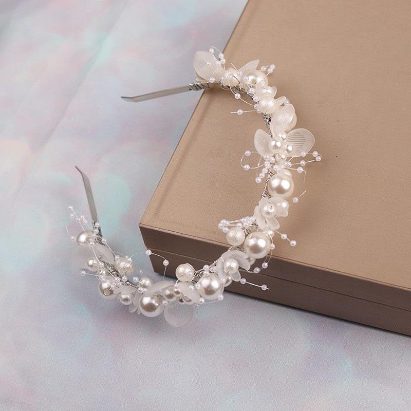 

«Корейский стиль Фея Цветочная Корона Ободок для Девочек - Свадебный Аксессуар Принцесса Лес» белый