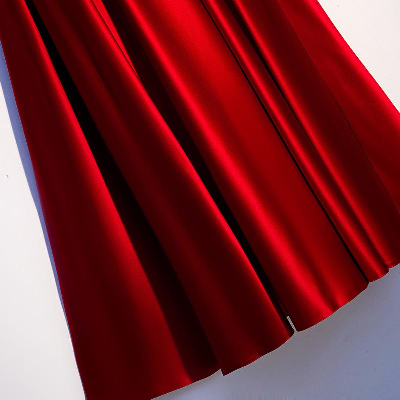 Evening Dress Dark Red V-Neck Dresses Woman Party Night A-LINE Evening Gowns for Women Plus Size